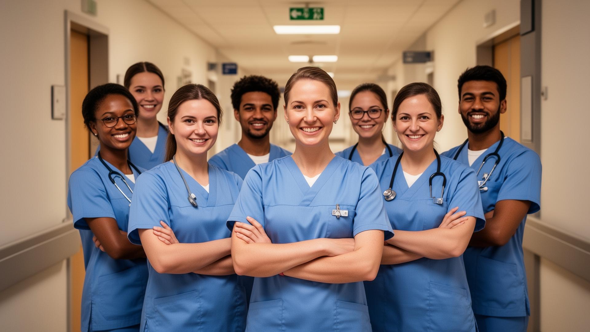 Internationale Pflegekräfte in einem deutschen Krankenhaus